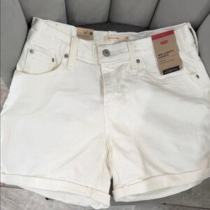 Levi's Women's White Jean Shorts